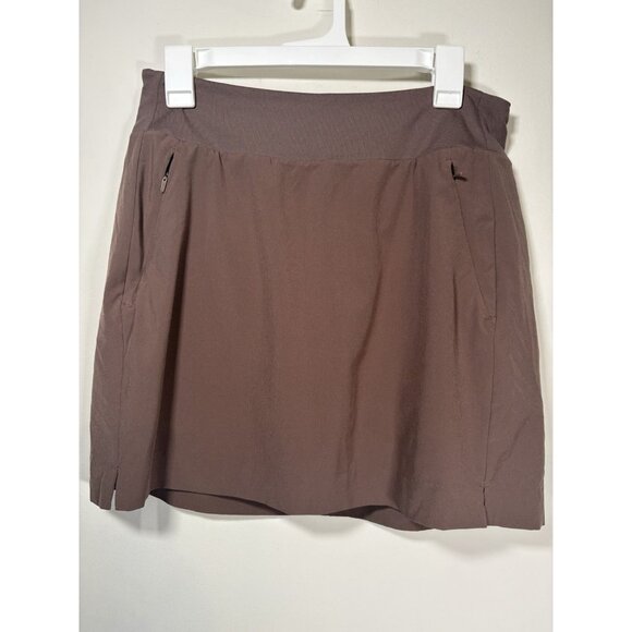 ATHLETA Soho Skort Mineral Brown Activewear Athleisure Pickleball Size 10 - Picture 1 of 5